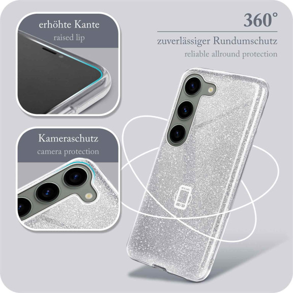 ONEFLOW Glitter Case Samsung Galaxy S23 Plus mit Glitzer Look – Weiteres Produktbild 5