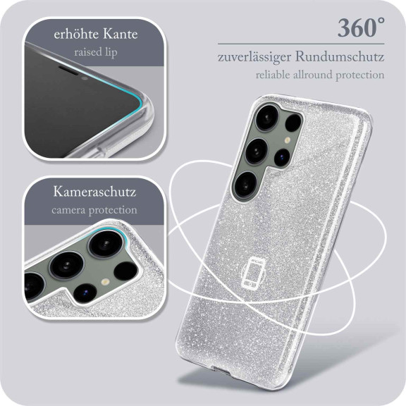 ONEFLOW Glitter Case Samsung Galaxy S24 Ultra mit Glitzer Look – Weiteres Produktbild 5