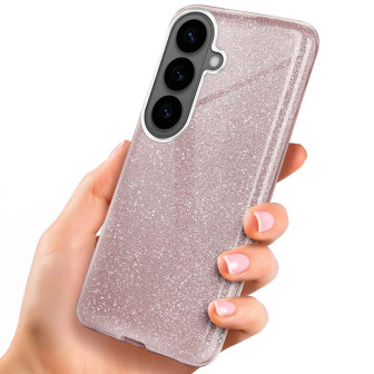 ONEFLOW Glitter Case Samsung Galaxy S26 mit Glitzer Look – Gloss-Rosé