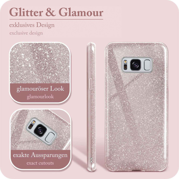 ONEFLOW Glitter Case Samsung Galaxy S8 mit Glitzer Look – Weiteres Produktbild 2