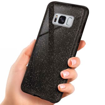 ONEFLOW ONEFLOW Glitter Case Samsung Galaxy S8 mit Glitzer Look – Glamour-Black