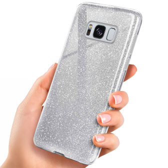 ONEFLOW ONEFLOW Glitter Case Samsung Galaxy S8 mit Glitzer Look – Sparkle-Silver