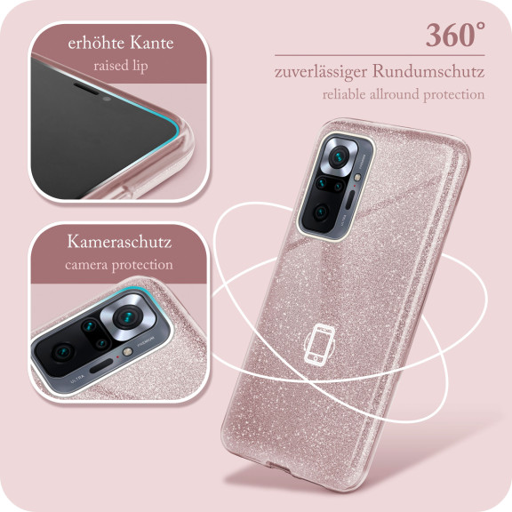 ONEFLOW Glitter Case Redmi Note 10 Pro mit Glitzer Look – Weiteres Produktbild 5