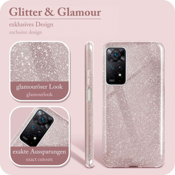 ONEFLOW Glitter Case Redmi Note 11 Pro 5G mit Glitzer Look – Weiteres Produktbild 2