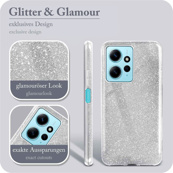 ONEFLOW Glitter Case Redmi Note 12 (4G) mit Glitzer Look – Weiteres Produktbild 2