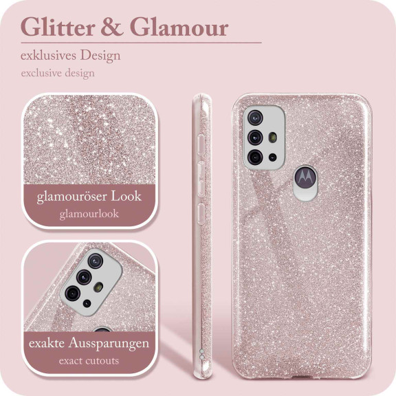 ONEFLOW Glitter Case Motorola Moto G10 mit Glitzer Look – Weiteres Produktbild 2
