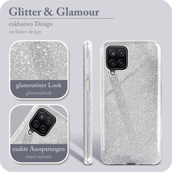 ONEFLOW Glitter Case Samsung Galaxy A12 mit Glitzer Look – Weiteres Produktbild 2