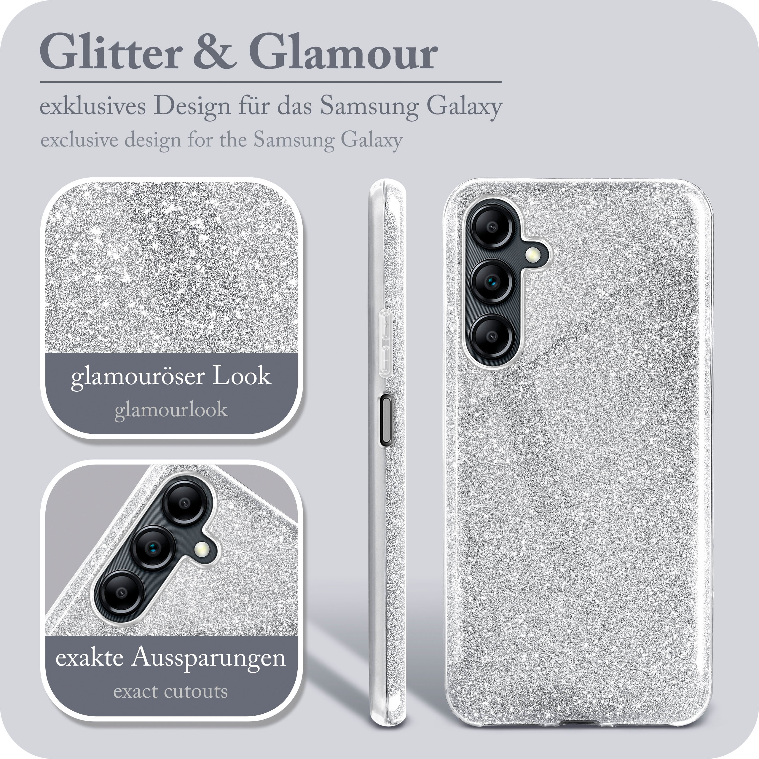 ONEFLOW Glitter Case Samsung Galaxy A14 5G mit Glitzer Look – Weiteres Produktbild 2