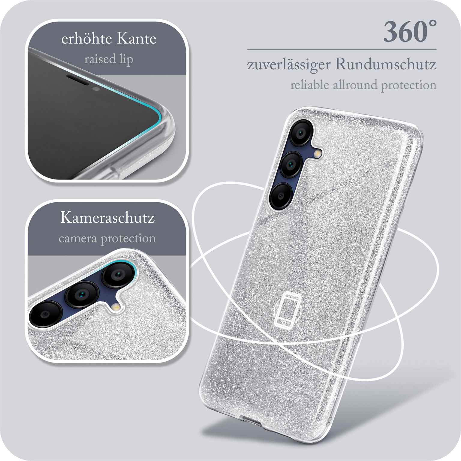 ONEFLOW Glitter Case Samsung Galaxy A15 5G mit Glitzer Look – Weiteres Produktbild 5 ONEFLOW Glitter Case Samsung Galaxy A15 5G mit Glitzer Look – Weiteres Produktbild 5