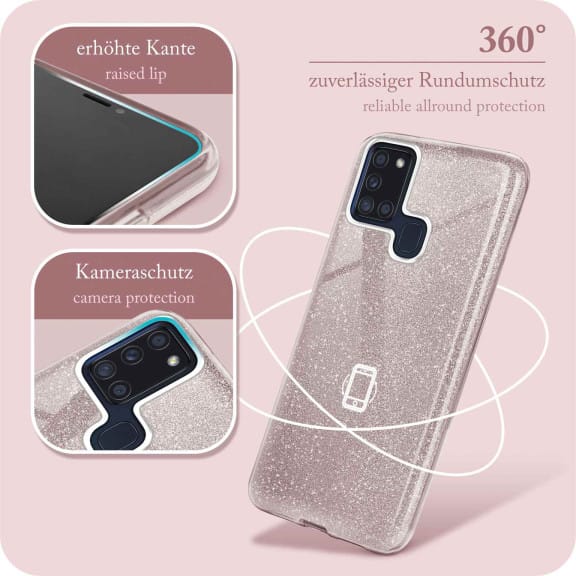 ONEFLOW Glitter Case Samsung Galaxy A21s mit Glitzer Look – Weiteres Produktbild 5 ONEFLOW Glitter Case Samsung Galaxy A21s mit Glitzer Look – Weiteres Produktbild 5