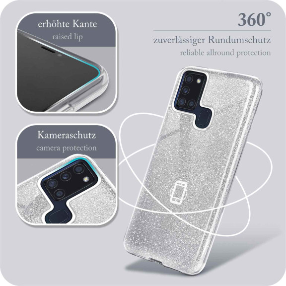 ONEFLOW Glitter Case Samsung Galaxy A21s mit Glitzer Look – Weiteres Produktbild 5 ONEFLOW Glitter Case Samsung Galaxy A21s mit Glitzer Look – Weiteres Produktbild 5