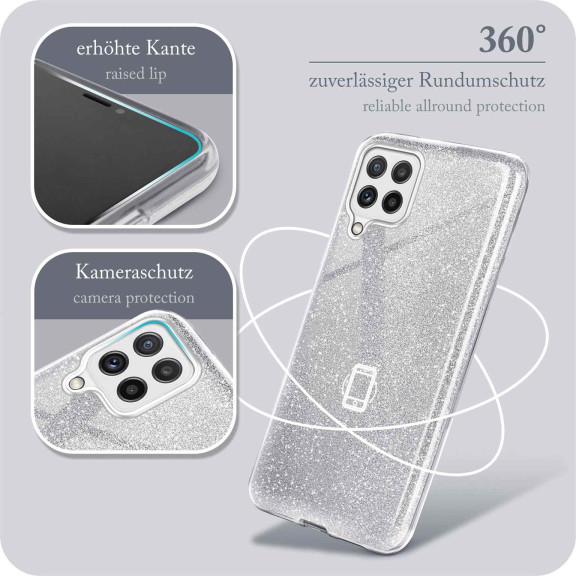 ONEFLOW Glitter Case Samsung Galaxy A22 (4G) mit Glitzer Look – Weiteres Produktbild 5