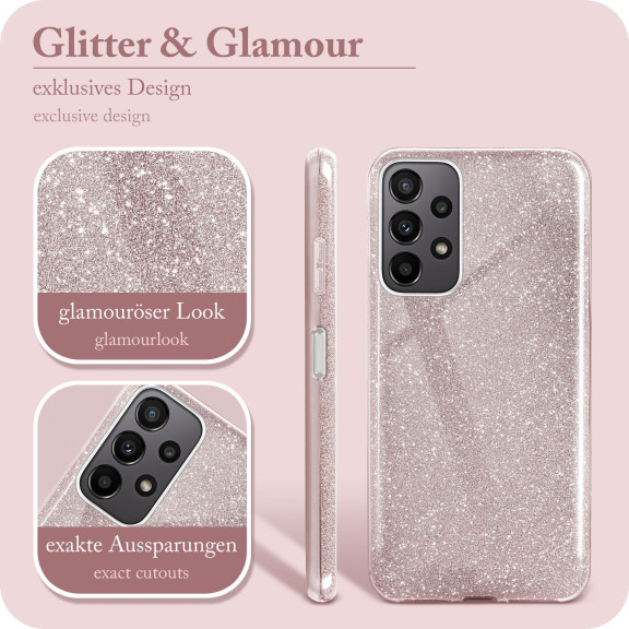 ONEFLOW Glitter Case Samsung Galaxy A23 5G mit Glitzer Look – Weiteres Produktbild 2