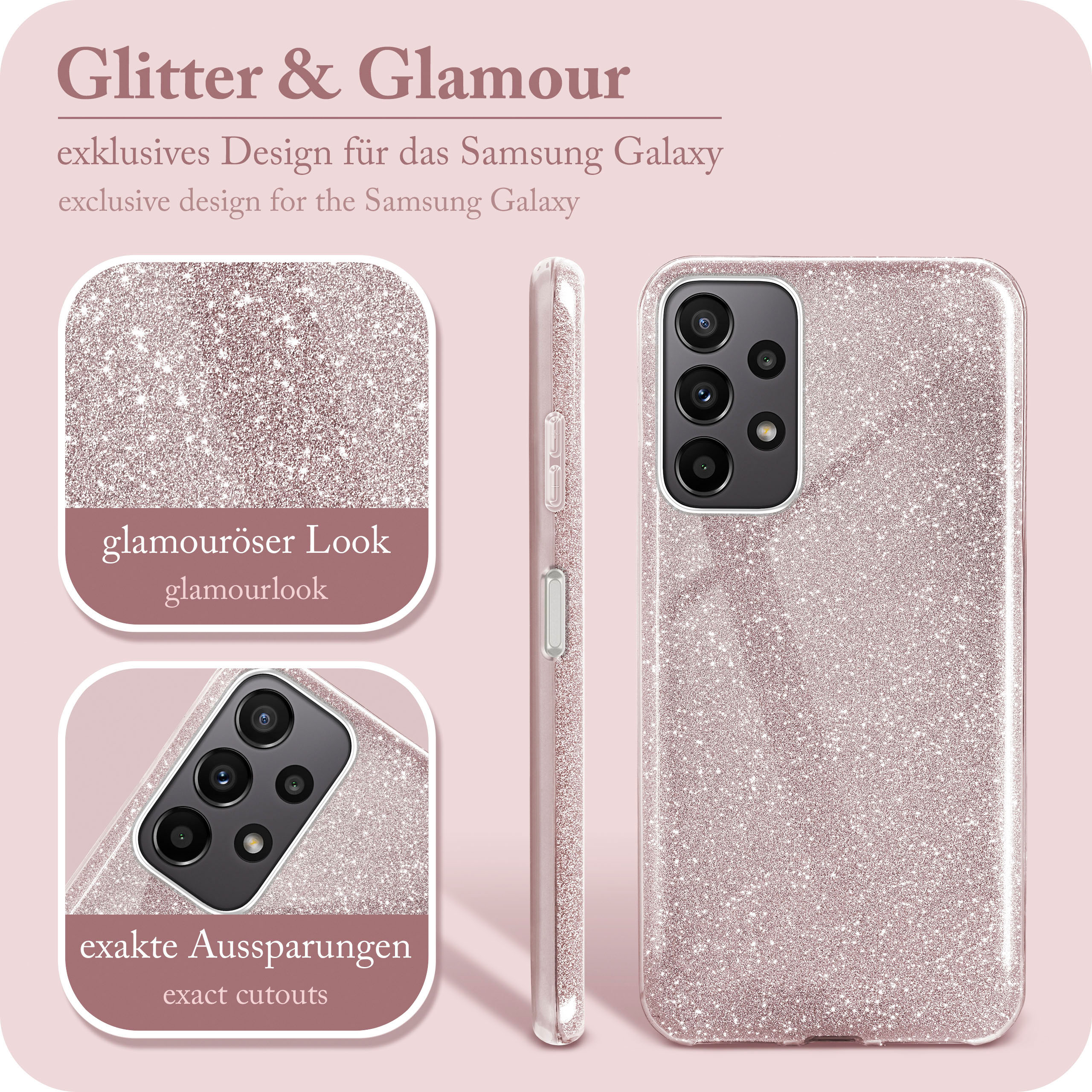 ONEFLOW Glitter Case Samsung Galaxy A23 5G mit Glitzer Look – Weiteres Produktbild 2