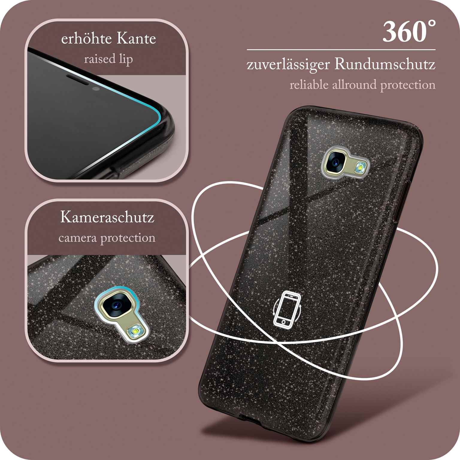 ONEFLOW Glitter Case Samsung Galaxy A3 (2017) mit Glitzer Look – Weiteres Produktbild 5
