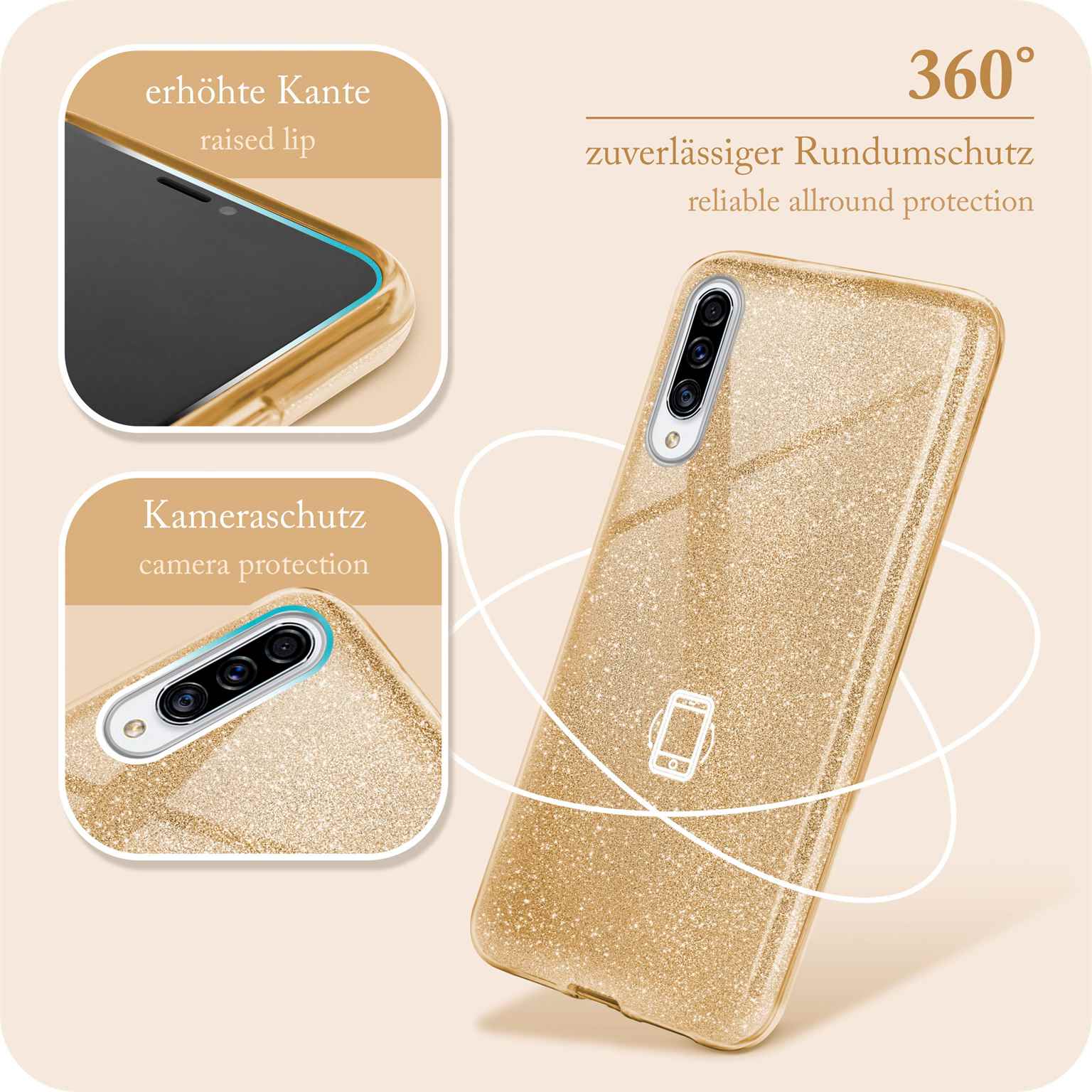 ONEFLOW Glitter Case Samsung Galaxy A30s mit Glitzer Look – Weiteres Produktbild 5