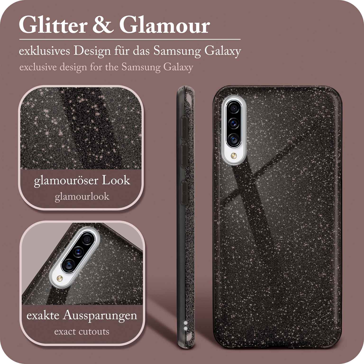 ONEFLOW Glitter Case Samsung Galaxy A30s mit Glitzer Look – Weiteres Produktbild 2