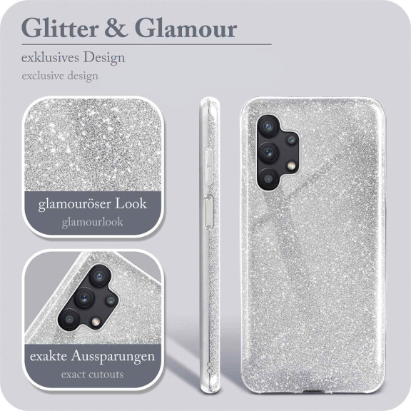 ONEFLOW Glitter Case Samsung Galaxy A32 5G mit Glitzer Look – Weiteres Produktbild 2