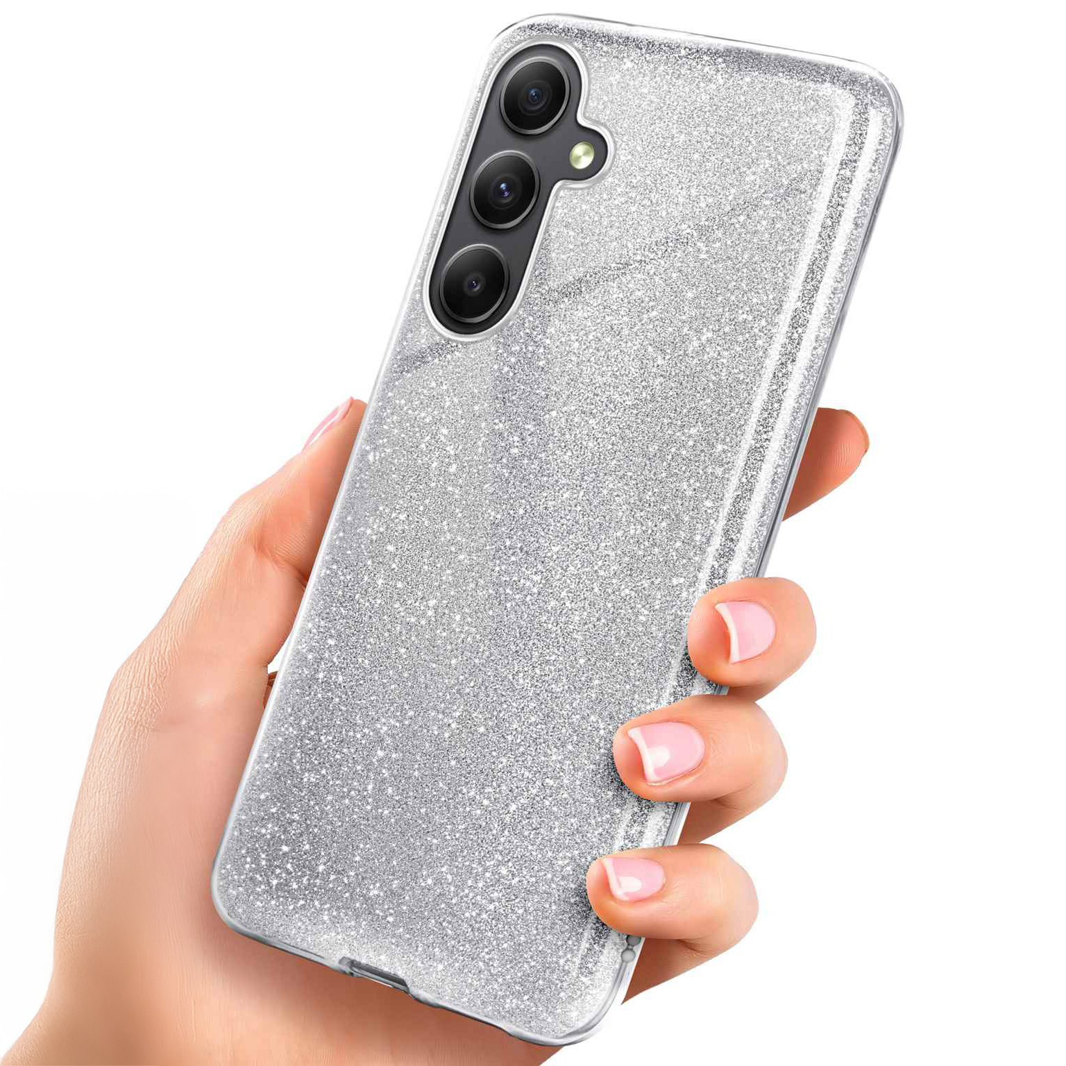 ONEFLOW Glitter Case Samsung Galaxy A34 5G mit Glitzer Look – Weiteres Produktbild 1