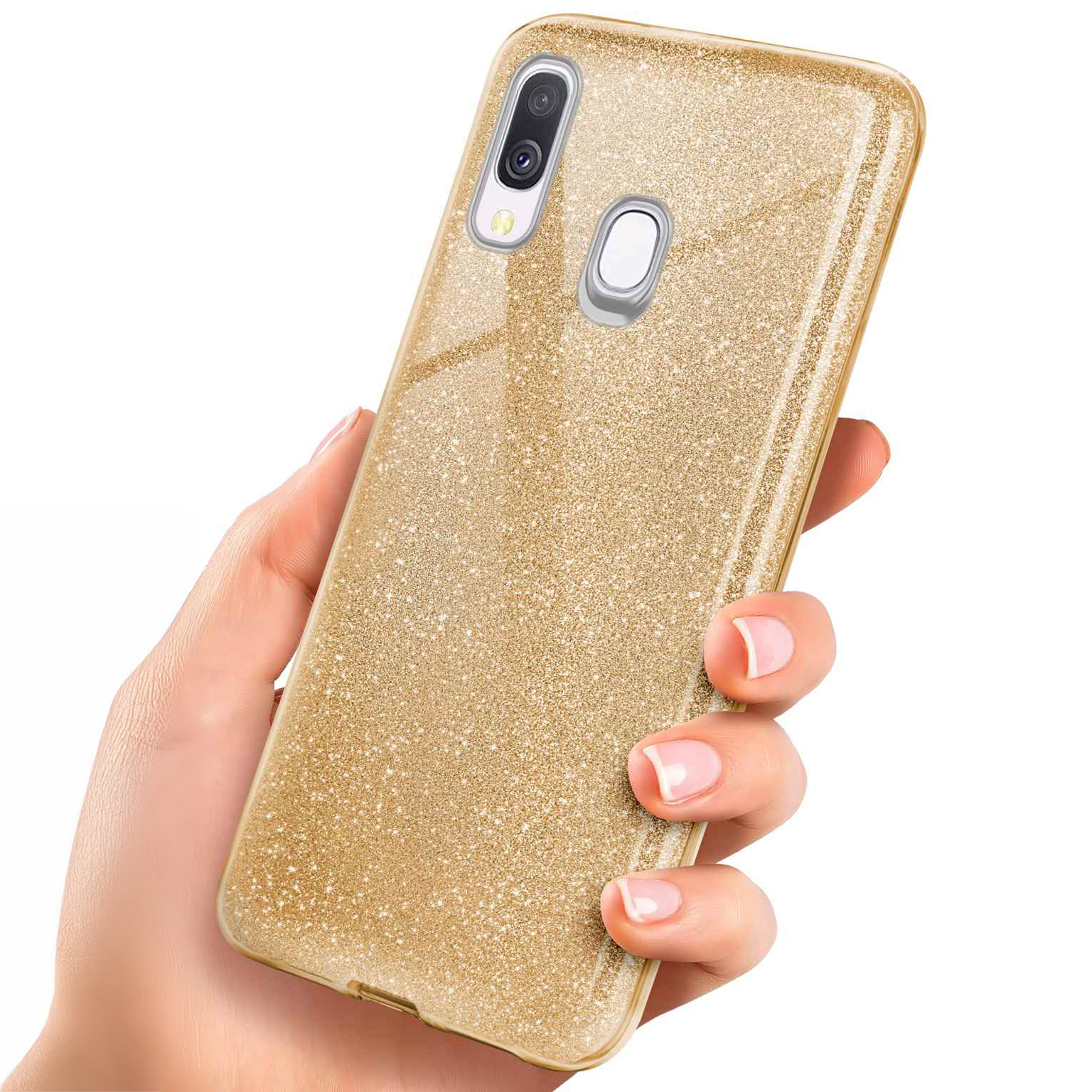 ONEFLOW Glitter Case Samsung Galaxy A40 mit Glitzer Look – Weiteres Produktbild 1