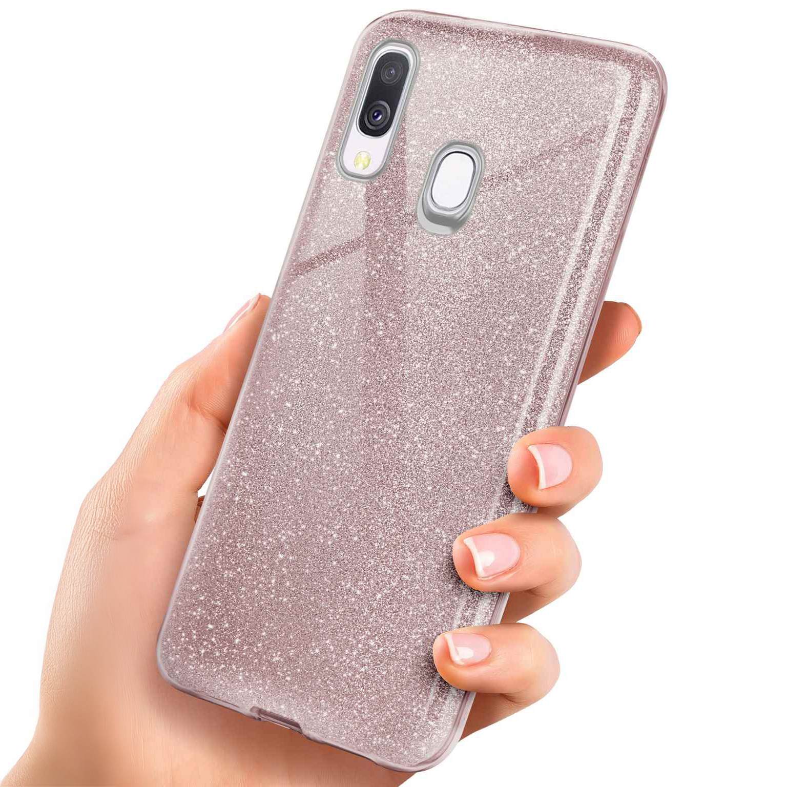 ONEFLOW Glitter Case Samsung Galaxy A40 mit Glitzer Look – Weiteres Produktbild 1