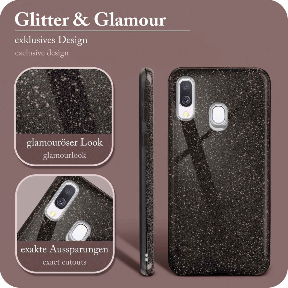ONEFLOW Glitter Case Samsung Galaxy A40 mit Glitzer Look – Weiteres Produktbild 2