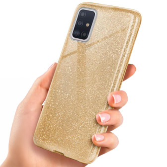 ONEFLOW ONEFLOW Glitter Case Samsung Galaxy A51 mit Glitzer Look – Shine - Gold