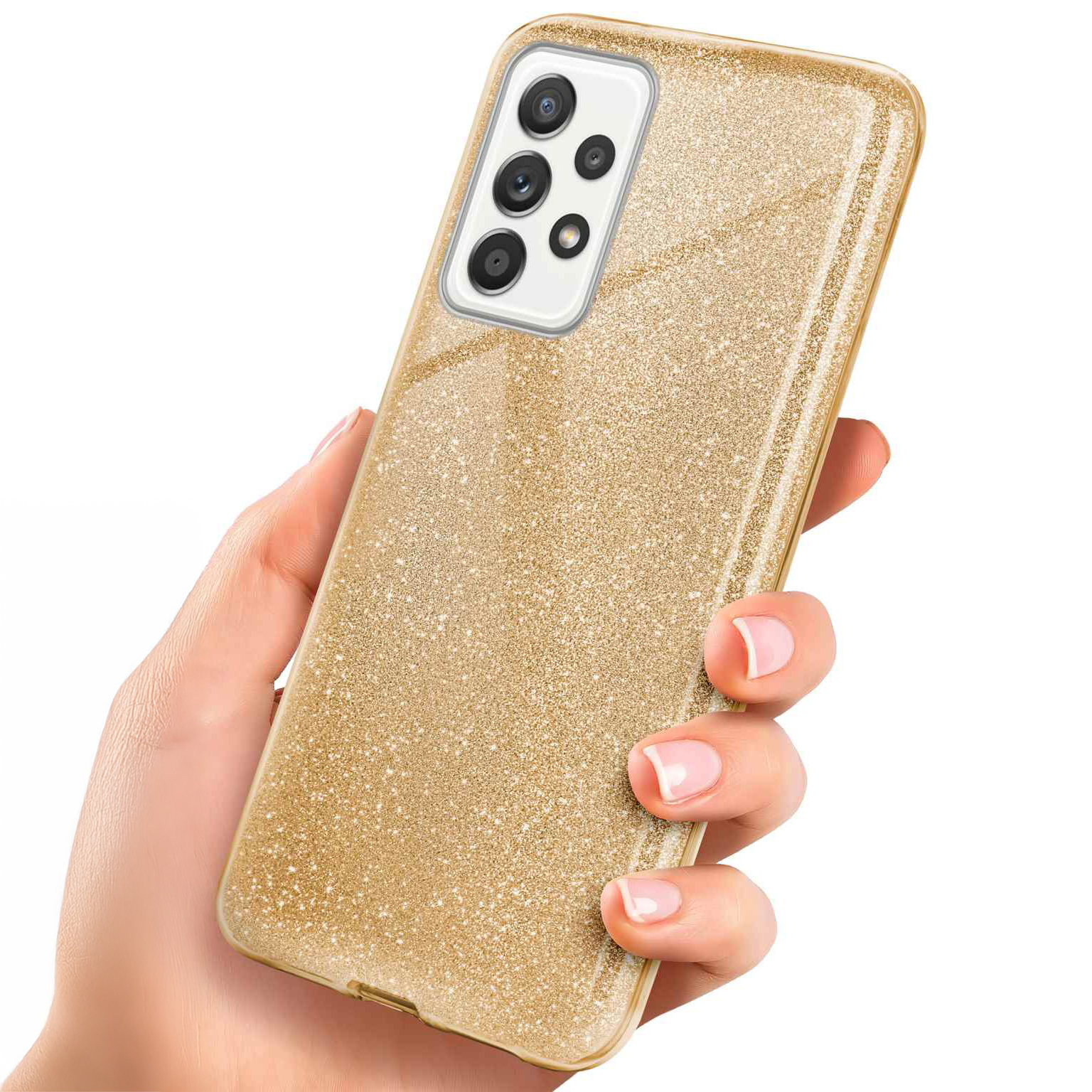 ONEFLOW Glitter Case Samsung Galaxy A52 5G mit Glitzer Look – Weiteres Produktbild 1