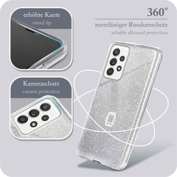 ONEFLOW Glitter Case Samsung Galaxy A52 5G mit Glitzer Look – Weiteres Produktbild 5
