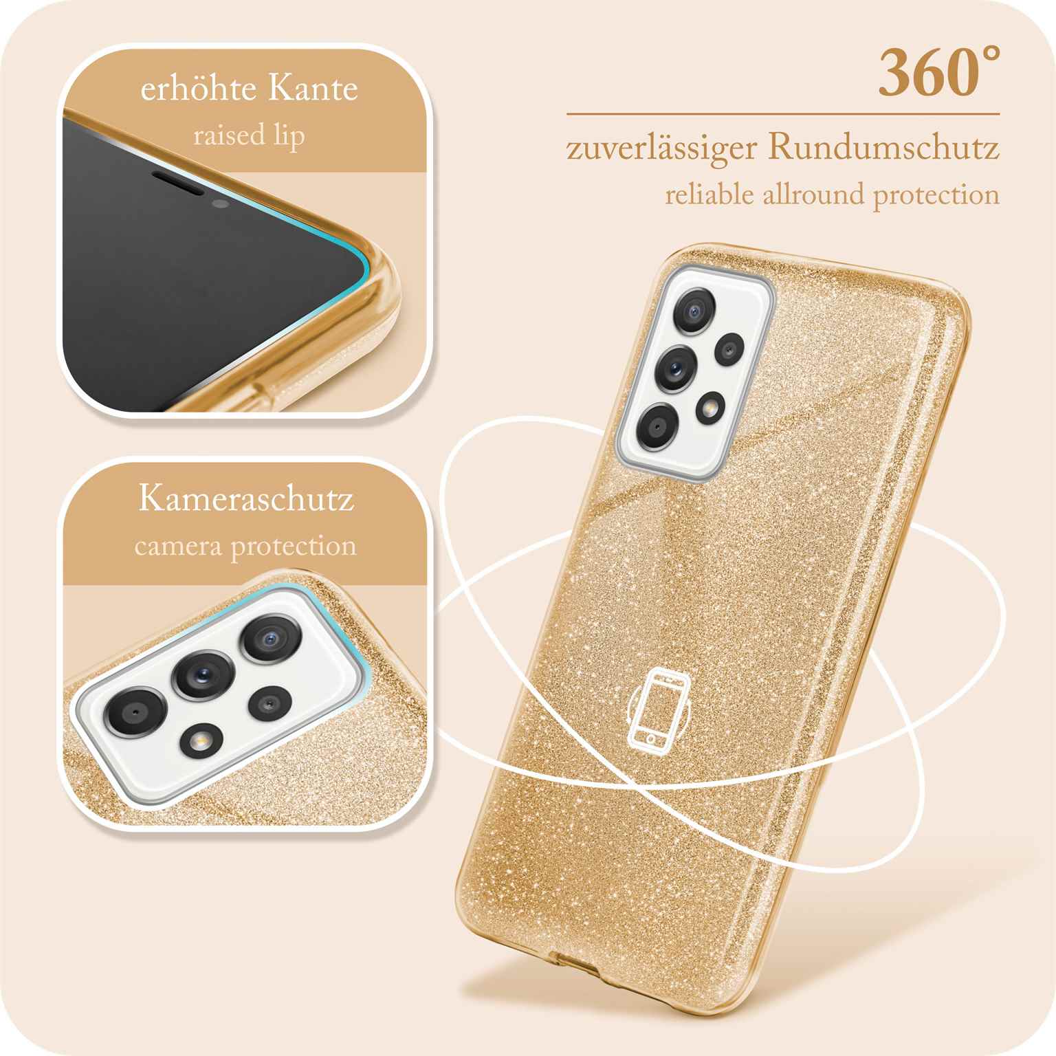 ONEFLOW Glitter Case Samsung Galaxy A52s 5G mit Glitzer Look – Weiteres Produktbild 4