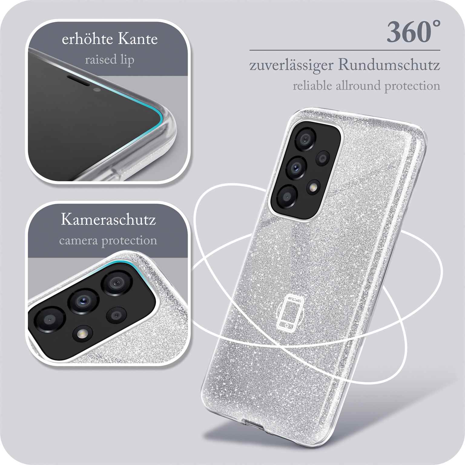 ONEFLOW Glitter Case Samsung Galaxy A53 5G mit Glitzer Look – Weiteres Produktbild 5