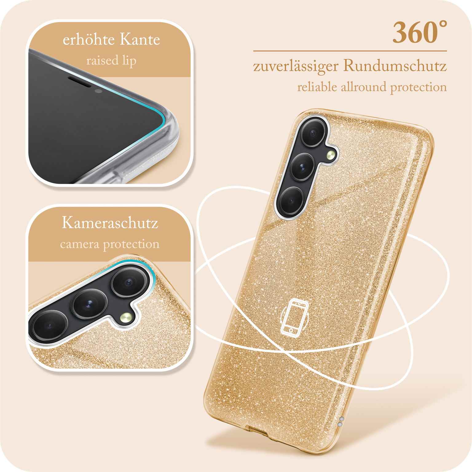 ONEFLOW Glitter Case Samsung Galaxy A54 5G mit Glitzer Look – Weiteres Produktbild 5