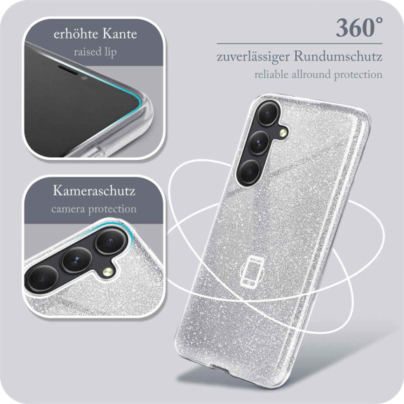 ONEFLOW Glitter Case Samsung Galaxy A54 5G mit Glitzer Look – Weiteres Produktbild 5