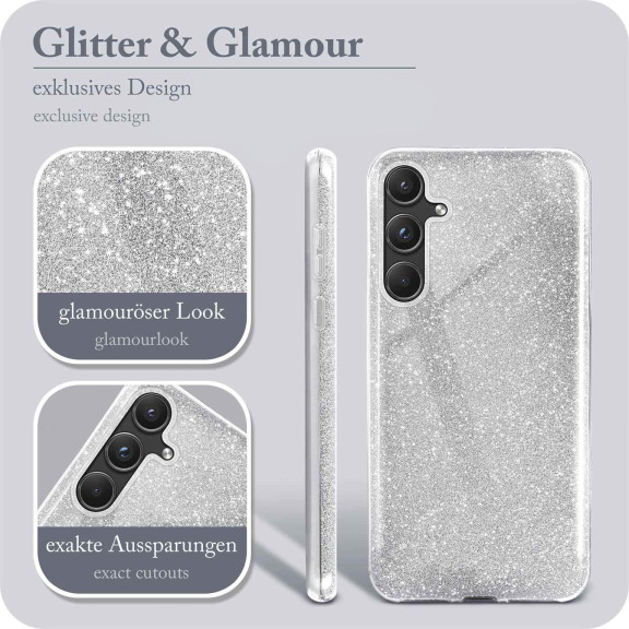 ONEFLOW Glitter Case Samsung Galaxy A55 5G mit Glitzer Look – Weiteres Produktbild 2