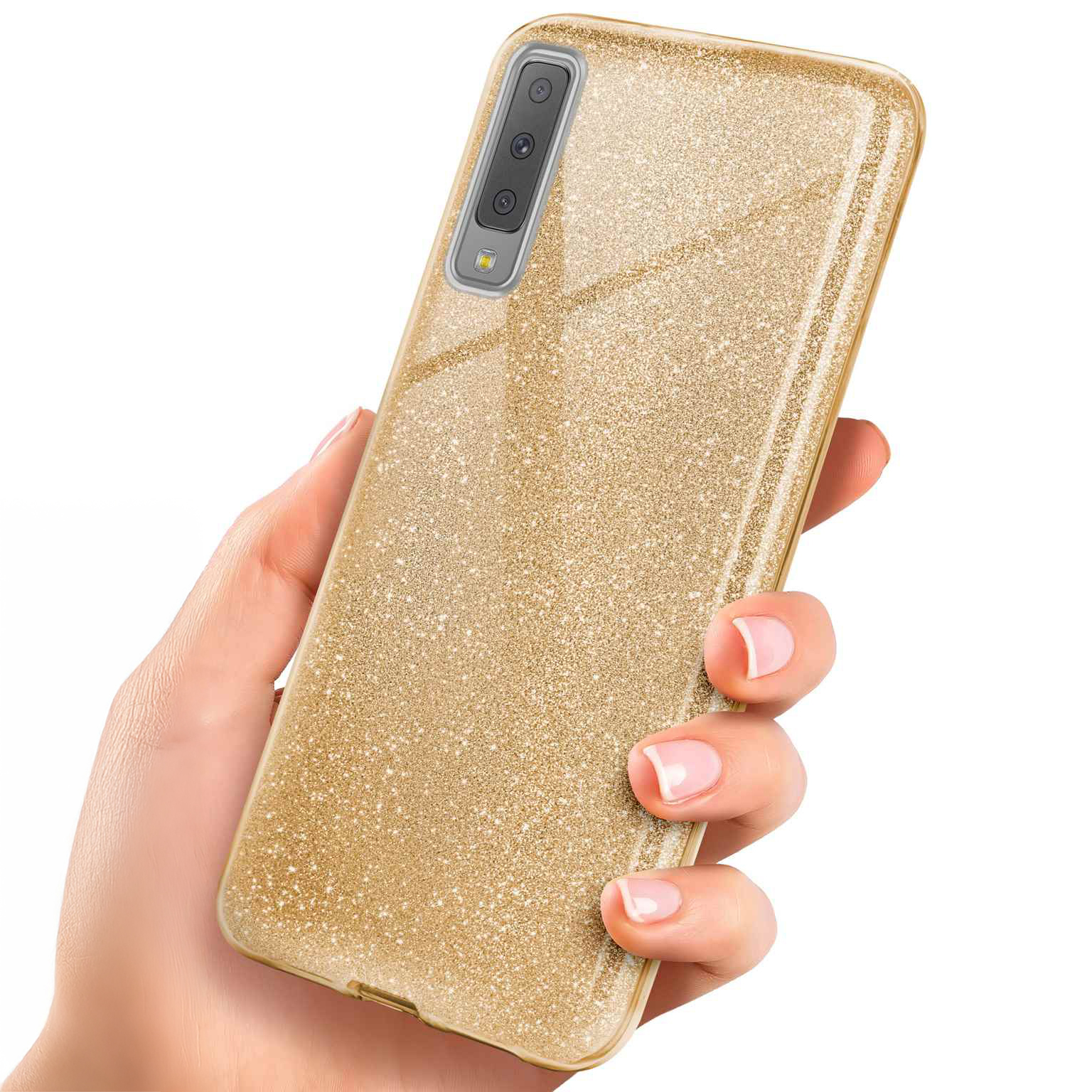 ONEFLOW Glitter Case Samsung Galaxy A7 (2018) mit Glitzer Look Hauptbild