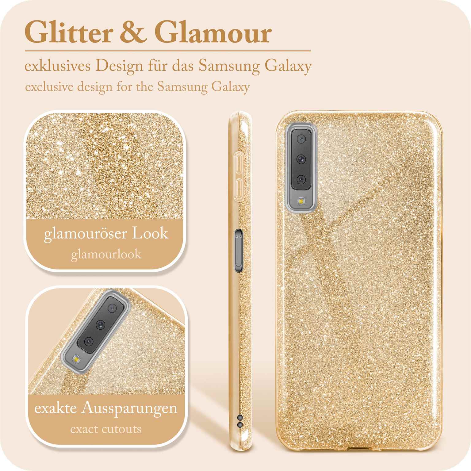 ONEFLOW Glitter Case Samsung Galaxy A7 (2018) mit Glitzer Look – Weiteres Produktbild 1