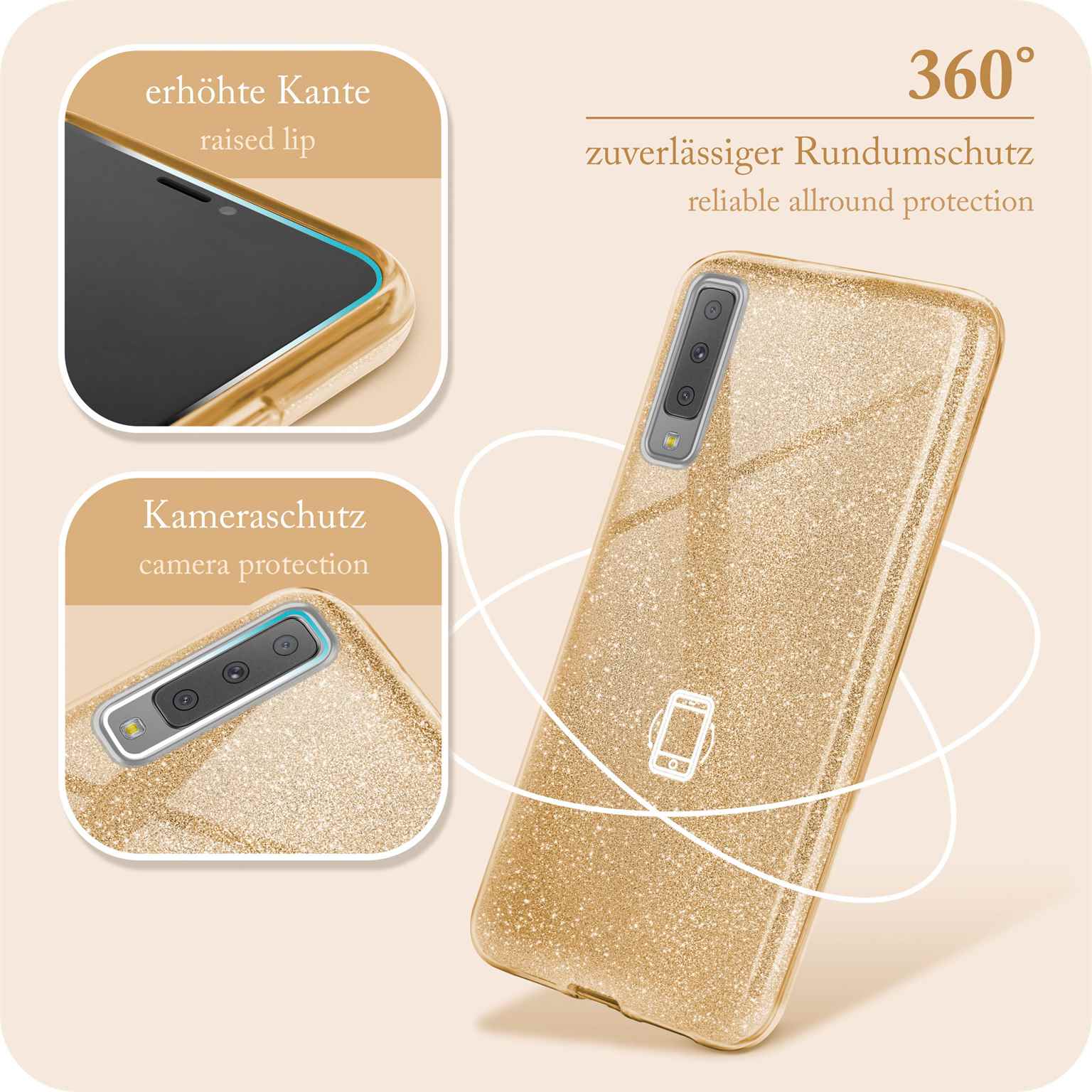 ONEFLOW Glitter Case Samsung Galaxy A7 (2018) mit Glitzer Look – Weiteres Produktbild 4