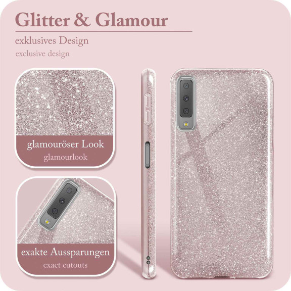 ONEFLOW Glitter Case Samsung Galaxy A7 (2018) mit Glitzer Look – Weiteres Produktbild 2