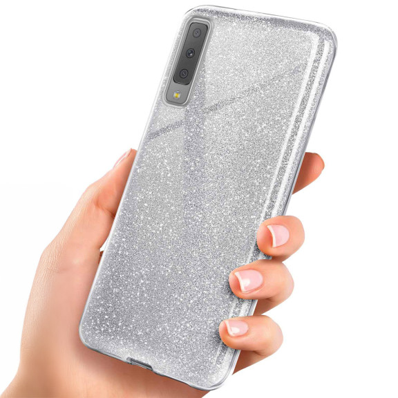 ONEFLOW Glitter Case Samsung Galaxy A7 (2018) mit Glitzer Look – Weiteres Produktbild 1
