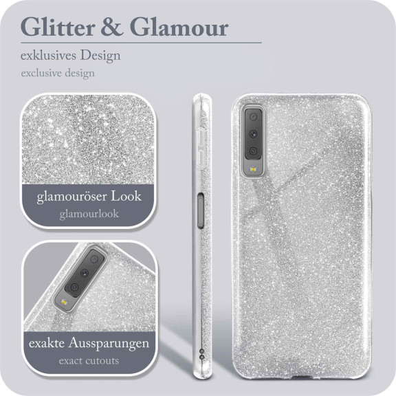ONEFLOW Glitter Case Samsung Galaxy A7 (2018) mit Glitzer Look – Weiteres Produktbild 2
