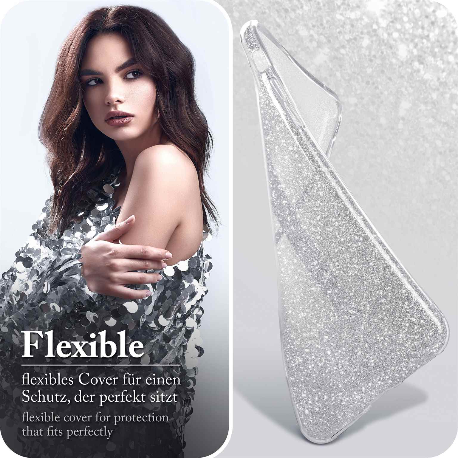 ONEFLOW Glitter Case Samsung Galaxy A7 (2018) mit Glitzer Look – Weiteres Produktbild 3