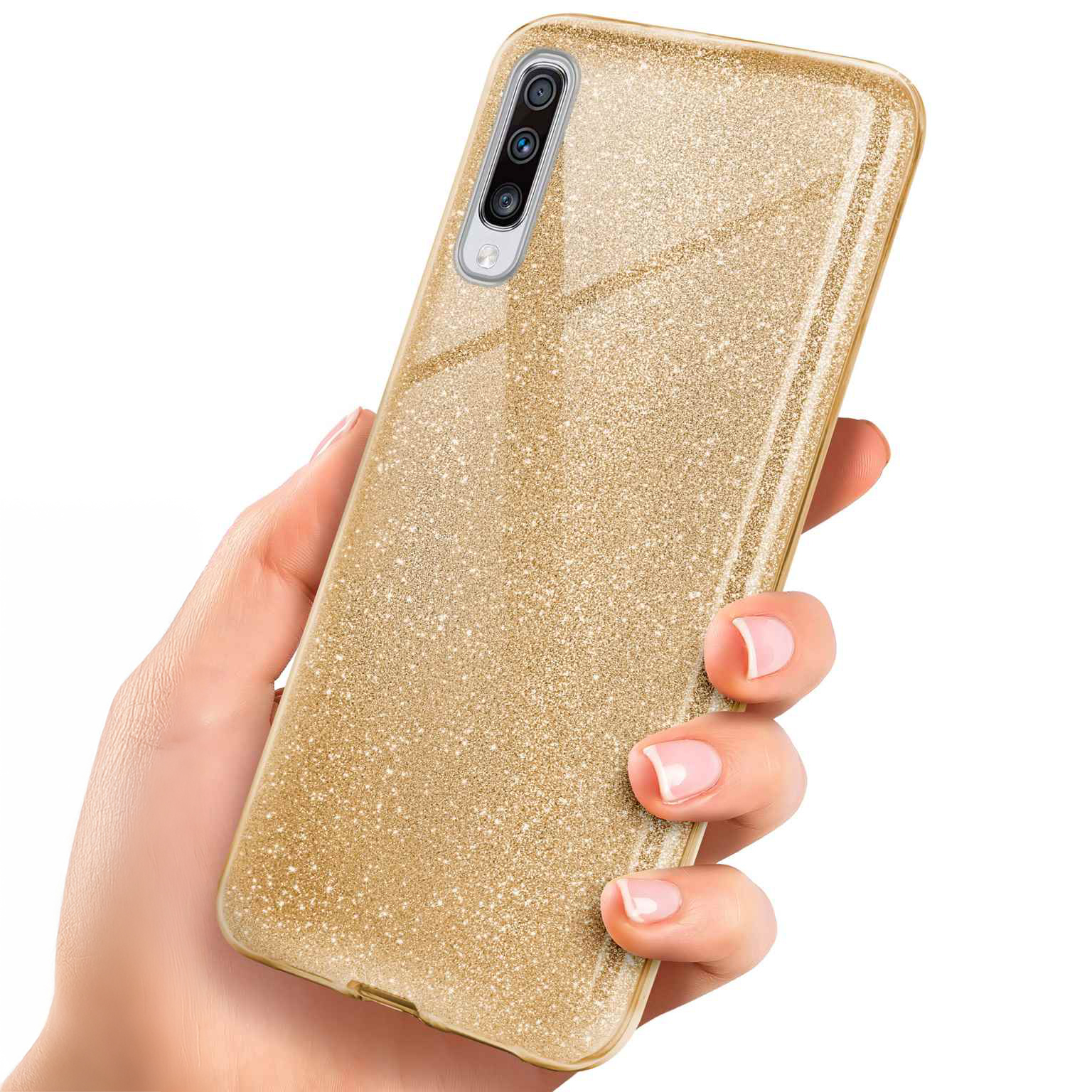 ONEFLOW Glitter Case Samsung Galaxy A70 mit Glitzer Look – Weiteres Produktbild 1