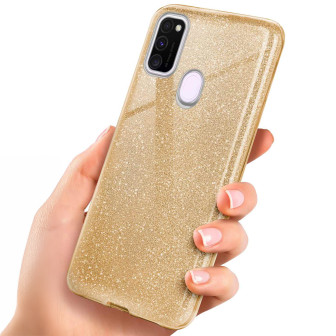 ONEFLOW ONEFLOW Glitter Case Samsung Galaxy M30s mit Glitzer Look – Shine - Gold