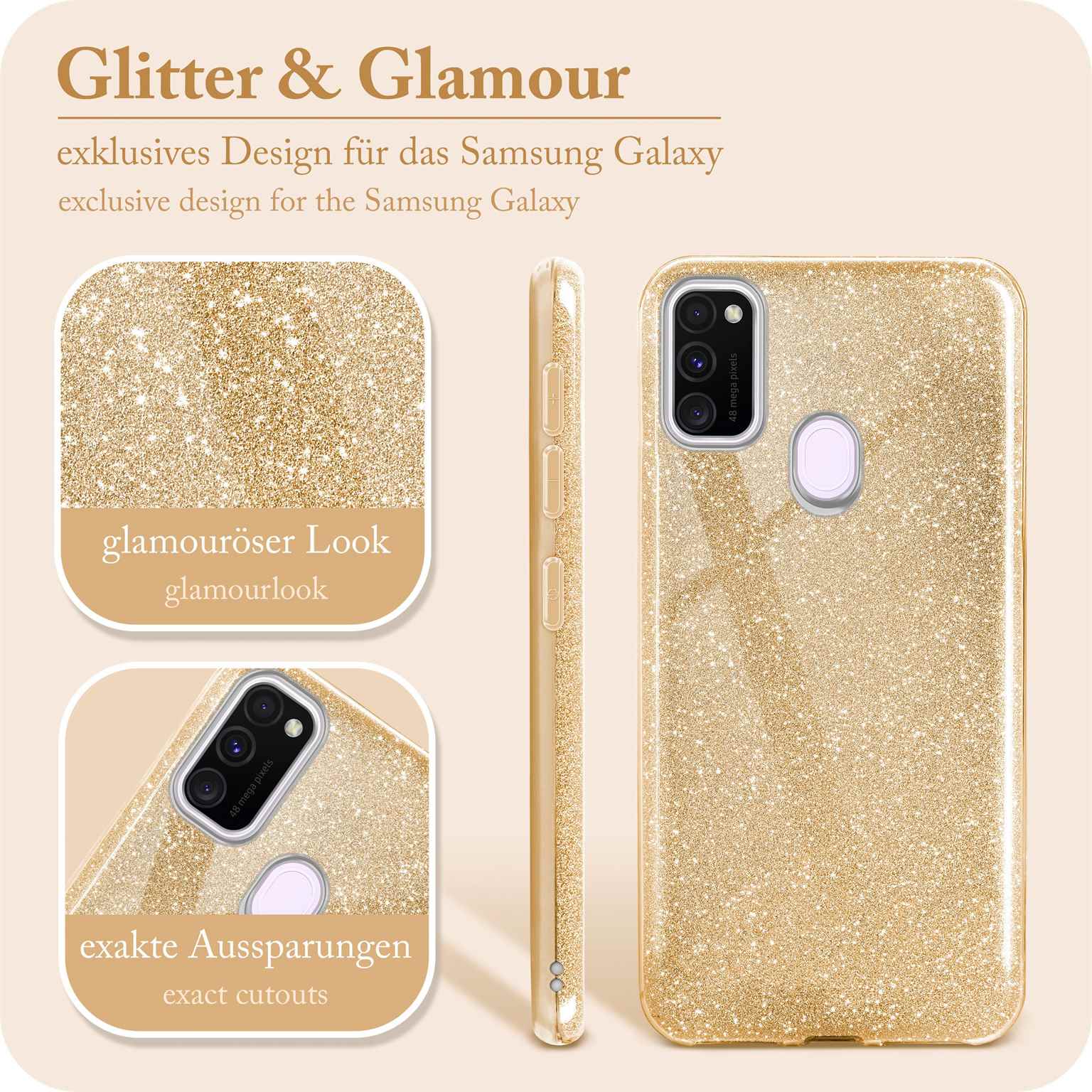 ONEFLOW Glitter Case Samsung Galaxy M30s mit Glitzer Look – Weiteres Produktbild 2