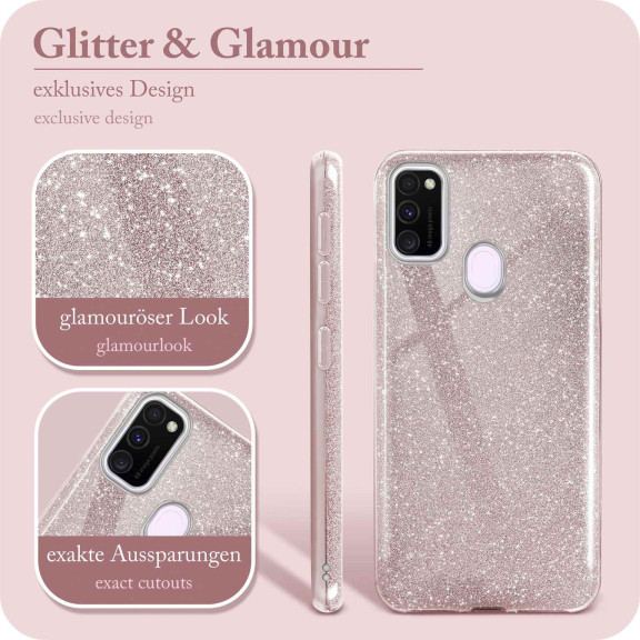ONEFLOW Glitter Case Samsung Galaxy M30s mit Glitzer Look – Weiteres Produktbild 2
