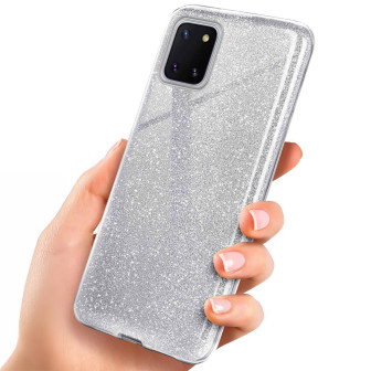 ONEFLOW ONEFLOW Glitter Case Samsung Galaxy Note 10 Lite mit Glitzer Look – Sparkle - Silver