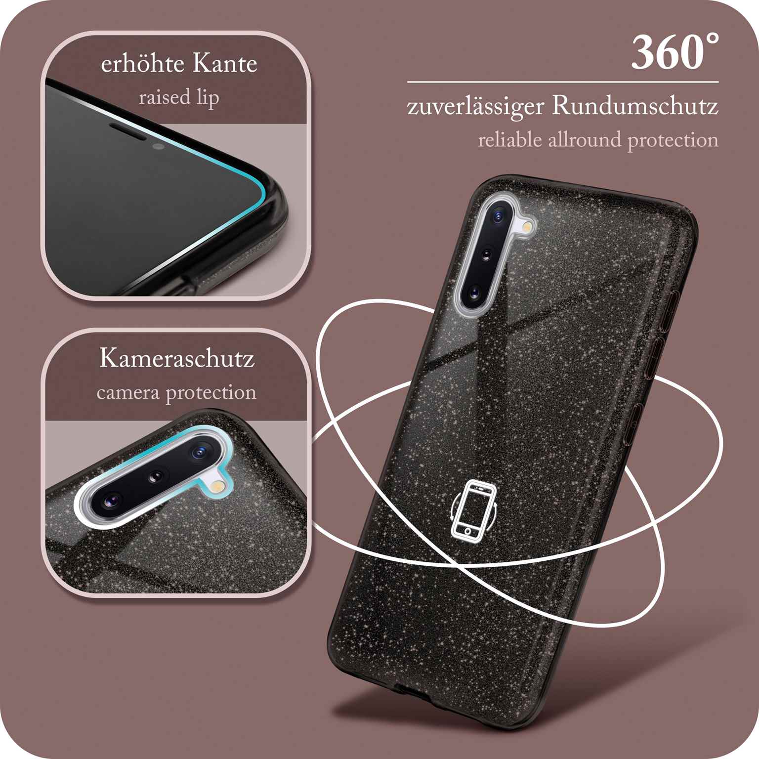 ONEFLOW Glitter Case Samsung Galaxy Note 10 mit Glitzer Look – Weiteres Produktbild 5