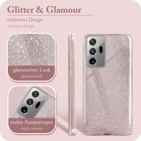 ONEFLOW Glitter Case Samsung Galaxy Note 20 Ultra 5G mit Glitzer Look – Weiteres Produktbild 2