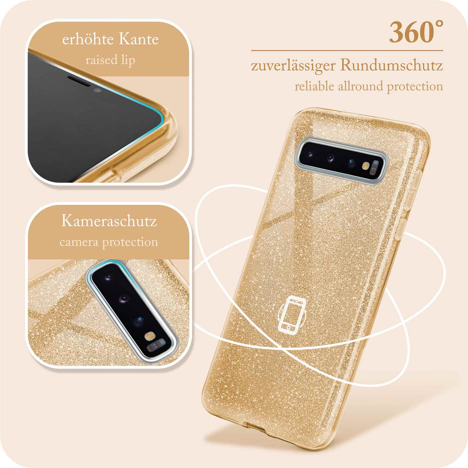 ONEFLOW Glitter Case Samsung Galaxy S10 Plus mit Glitzer Look – Weiteres Produktbild 5