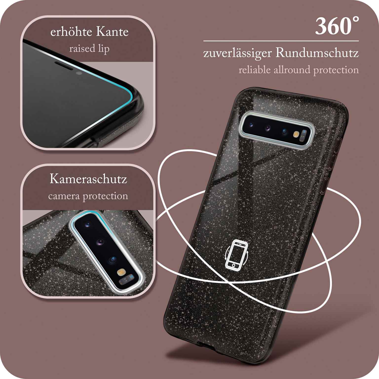 ONEFLOW Glitter Case Samsung Galaxy S10 Plus mit Glitzer Look – Weiteres Produktbild 5